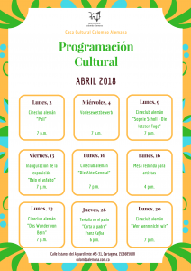 Copia de Programación cultural Abril 2018
